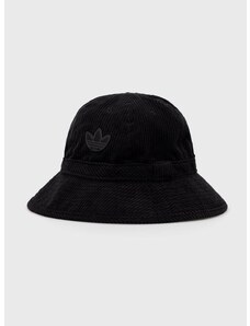 Manšestrový klobouok adidas Originals černá barva, HM1715-BLACK