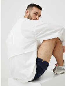 Větrovka adidas Performance Traveer bílá barva, přechodná, oversize