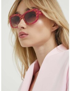 Sluneční brýle Moschino dámské, růžová barva