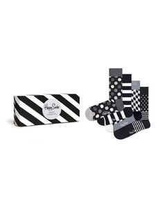 Ponožky Happy Socks 4-pack dámské, černá barva