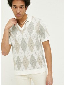 Polo tričko Abercrombie & Fitch béžová barva