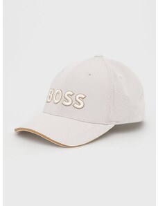 Boss Green Čepice BOSS Boss Athleisure béžová barva, s aplikací