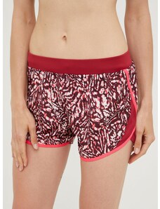 Tréninkové šortky Under Armour Fly By 2.0 dámské, růžová barva, vzorované, high waist