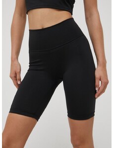 Tréninkové šortky adidas Performance Optime H64227 dámské, černá barva, hladké, high waist