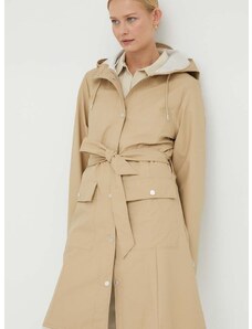 Nepromokavý kabát Rains Curve Jacket dámský, béžová barva, přechodný, 18130.24-24Sand