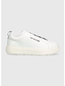 Kožené sneakers boty Love Moschino bílá barva, JA15824G0GIA0100