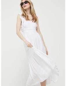 Šaty Abercrombie & Fitch bílá barva, midi