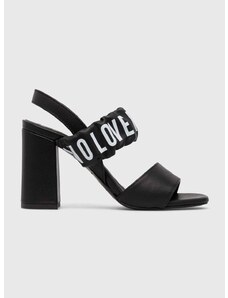 Kožené sandály Love Moschino černá barva, JA16358G0GIE0000