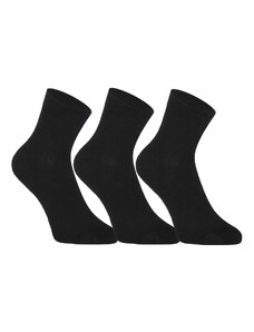 3PACK ponožky Styx kotníkové bambusové černé (3HBK960)