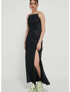 Šaty Abercrombie & Fitch černá barva, maxi