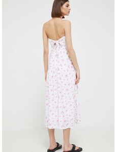 Šaty Hollister Co. růžová barva, midi