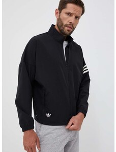 Mikina adidas Originals pánská, černá barva, hladká