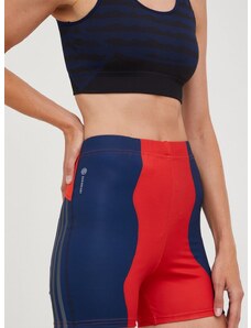 Běžecké šortky adidas Performance Marimekko červená barva, high waist