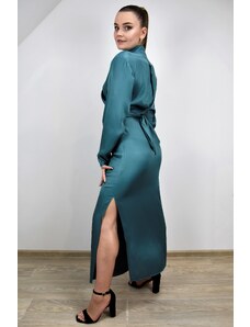 Luxusní dámské dlouhé viskózové šaty NA-KD, dlouhý rukáv