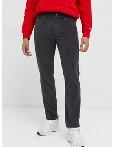 Manšestrové kalhoty Hollister Co. šedá barva