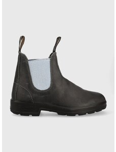 Semišové kotníkové boty Blundstone 2209 dámské, šedá barva, na plochém podpatku, zateplené