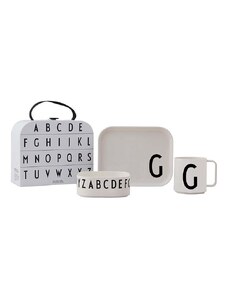 Dětský snídaňový set Design Letters Classics in a suitcase G 4-pack