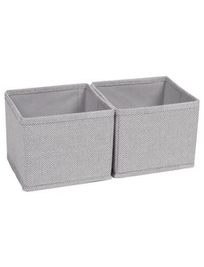 Sada 2 ks organizérů Compactor BOSTON - 14 x 14 x 12 cm, šedé