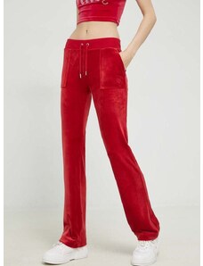 Tepláky Juicy Couture Del Ray dámské, červená barva, hladké
