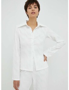 Košile Résumé dámská, bílá barva, regular, s klasickým límcem