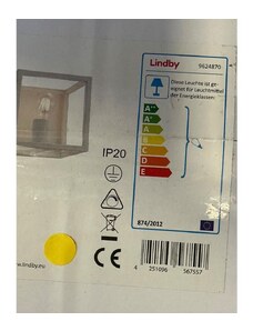 Lindby Lindby - Nástěnné svítidlo MERON 1xE27/60W/230V LW1092