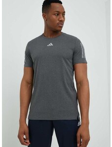 Běžecké tričko adidas Performance Own the Run šedá barva, s potiskem