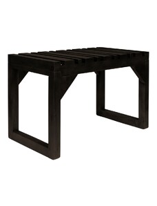 Černá dřevěná lavice DUTCHBONE JAKUB 70 x 40 cm