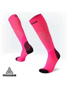 COMPRESS LITE barevné kompresní podkolenky Moose růžová XS