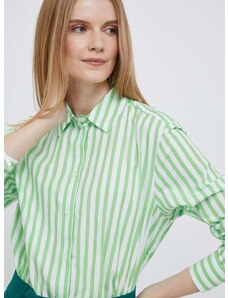 Košile Tommy Hilfiger zelená barva, regular, s klasickým límcem