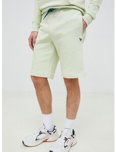 Bavlněné šortky PS Paul Smith zelená barva