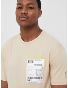 Bavlněné tričko Puma béžová barva, s aplikací, 536315-01