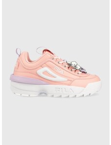 Sneakers boty Fila DISRUPTOR FLOWER růžová barva