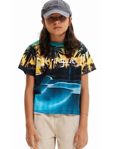 Dětské bavlněné tričko Desigual s potiskem