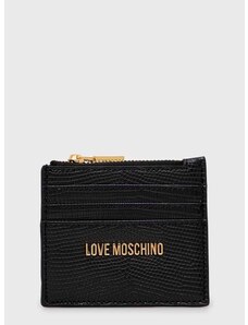 Pouzdro na karty Love Moschino černá barva