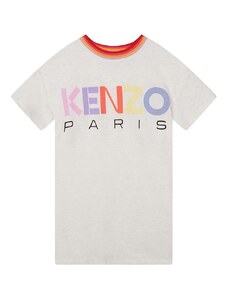 Dívčí šaty Kenzo Kids béžová barva, mini