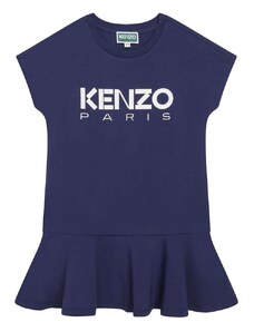 Dívčí šaty Kenzo Kids tmavomodrá barva, mini