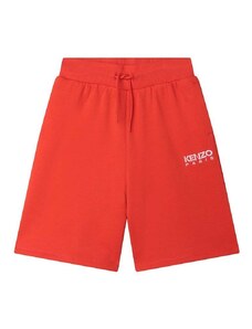 Dětské bavlněné šortky Kenzo Kids červená barva