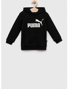 Dětská mikina Puma ESS Logo Hoodie TR G černá barva, s kapucí, s potiskem