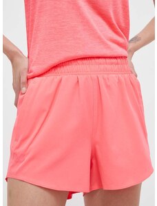 Tréninkové šortky Under Armour Flex růžová barva, hladké, high waist, 1376935