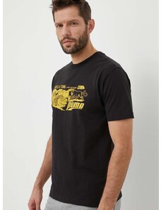 Bavlněné tričko Puma X STAPLE černá barva, s potiskem