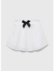 Dětská sukně United Colors of Benetton bílá barva, mini, áčková
