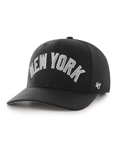 47 brand Čepice s vlněnou směsí 47brand MLB New York Yankees černá barva, s aplikací