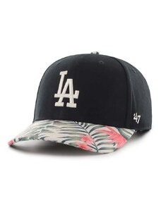 47 brand Kšiltovka 47brand MLB Los Angeles Dodgers černá barva, s aplikací