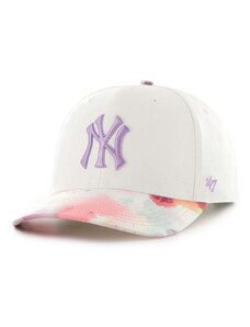 Čepice s vlněnou směsí 47brand MLB New York Yankees bílá barva, s aplikací