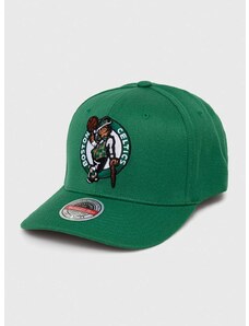 Čepice s vlněnou směsí Mitchell&Ness Boson Celtics zelená barva, s aplikací