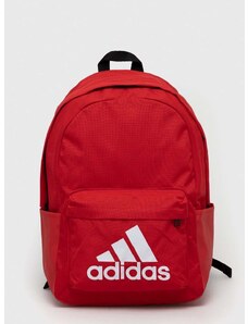 Batoh adidas červená barva, velký, s potiskem
