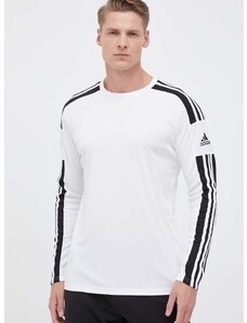 Tréninkové tričko s dlouhým rukávem adidas Performance Squadra 21 bílá barva, s aplikací