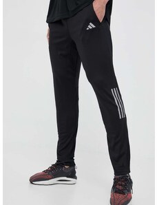 Běžecké kalhoty adidas Performance Own the Run černá barva, s potiskem, HN0806