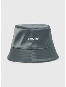 Oboustranný klobouk Levi's zelená barva