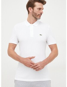 Bavlněné polo tričko Lacoste bílá barva, PH4012-001